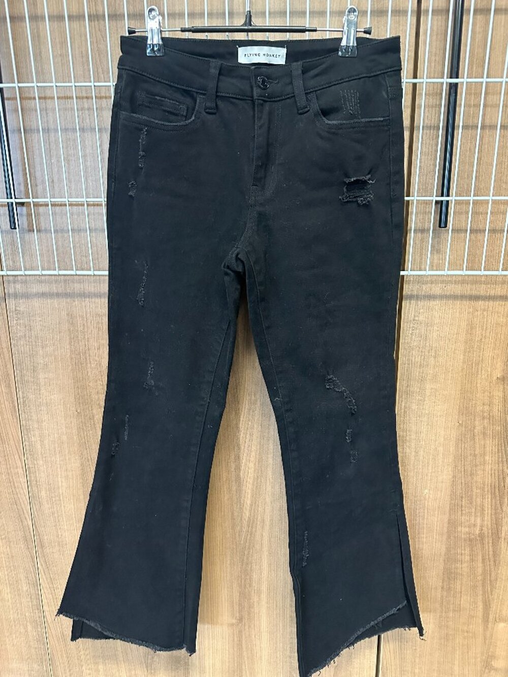 Flying Monkey Cropped Black Jeans